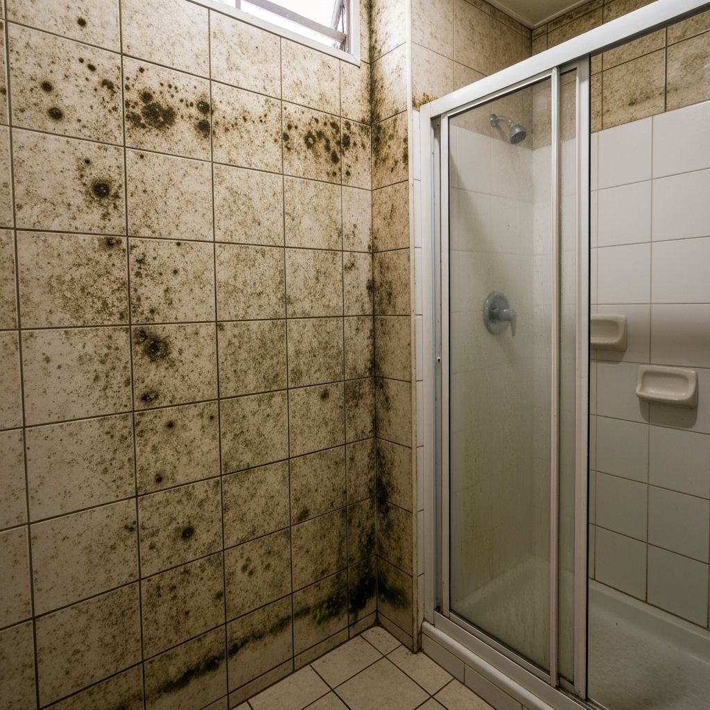 화장실 곰팡이 제거 청소 전